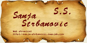 Sanja Štrbanović vizit kartica